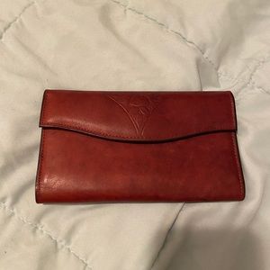 Red leather wallet